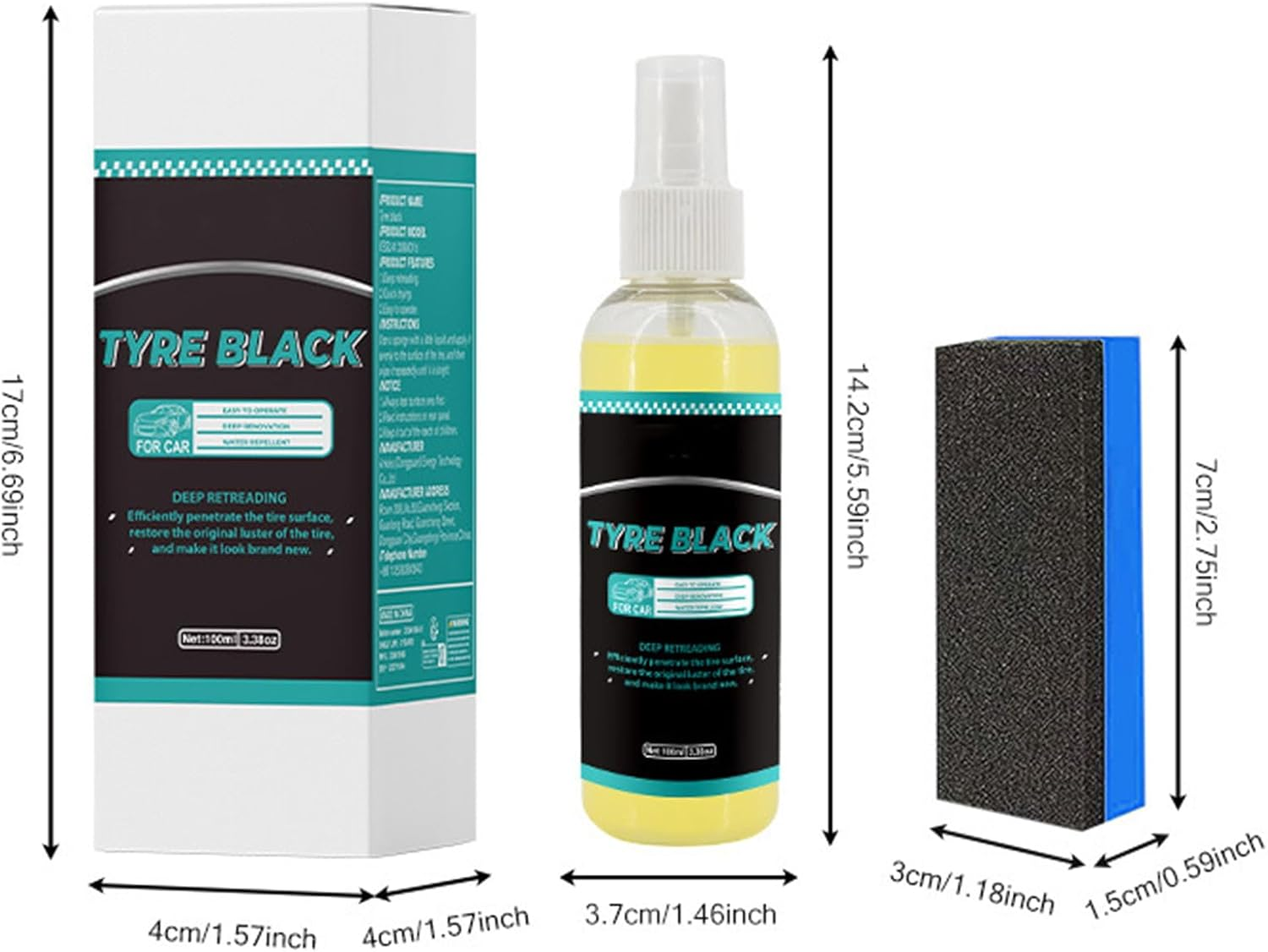 YNPQTDS Tire Rim Cleaner - 100Ml Wheel Coating Protective Agent | High Gloss Tire Agent | for SUV Sedan Truck Garage Workshop Outdoor Car Vehicle Automotive RV image number 5