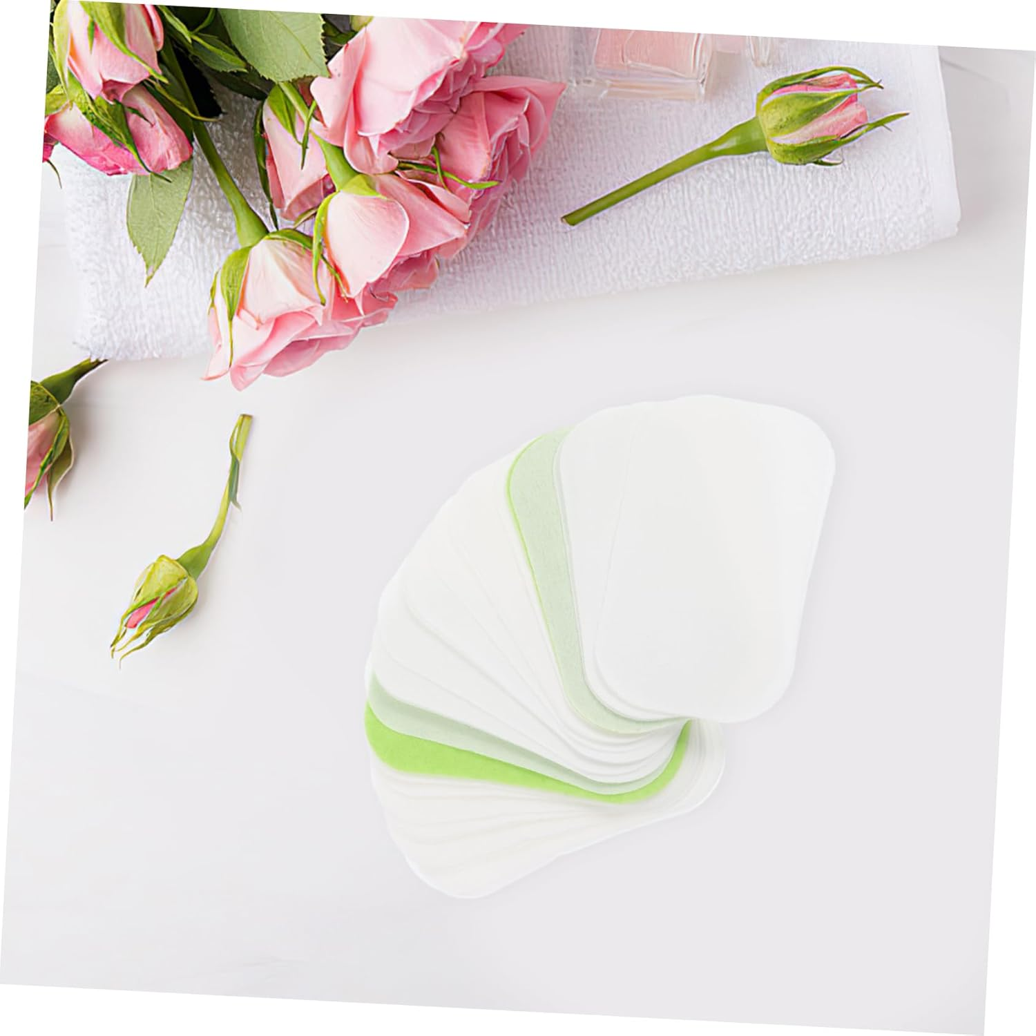 POPETPOP 50Pcs Soap Sheets for Travel Convenient Hand Wash Soap Slices Lightweight and Compact for Outdoor Activities Camping Hiking and Business Trips image number 2