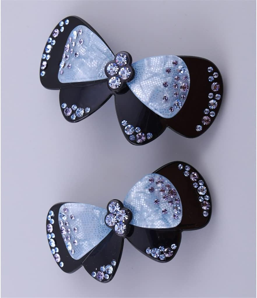 Alligator Clip,Headdress,Hair Clamp,Hairpins,Mom Hairpin Elegant Temperament Rhinestone Hair Clip Hair Accessories Headdress Large Hairpin Back of the Head Word Clip (Color : Regular, Size image number 2