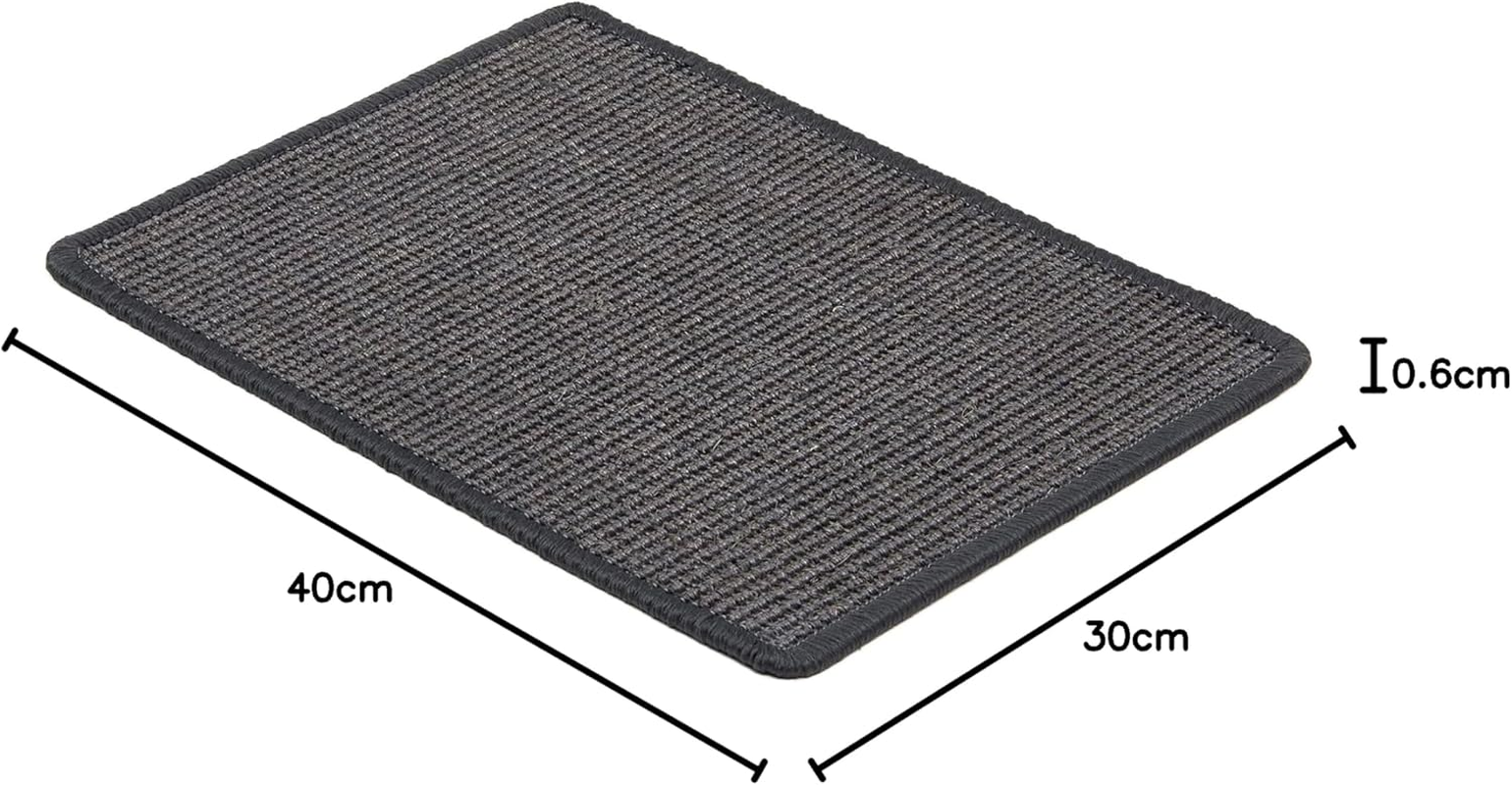 Scratching Mat for Cats - Doormat Sisal Scratching Mat - Natural Sisal Mat Robust - Mat Made of 100% Sisal - Cat Scratching Mat Anthracite 30 X 40 Cm image number 5