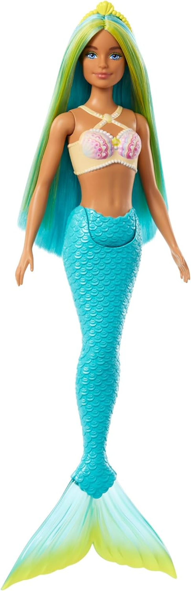 Barbie Mermaid Dolls with Fantasy Hair and Headband Accessories, Mermaid Toys with Shell-Inspired Bodices and Colorful Tails - Multicolor image number 5