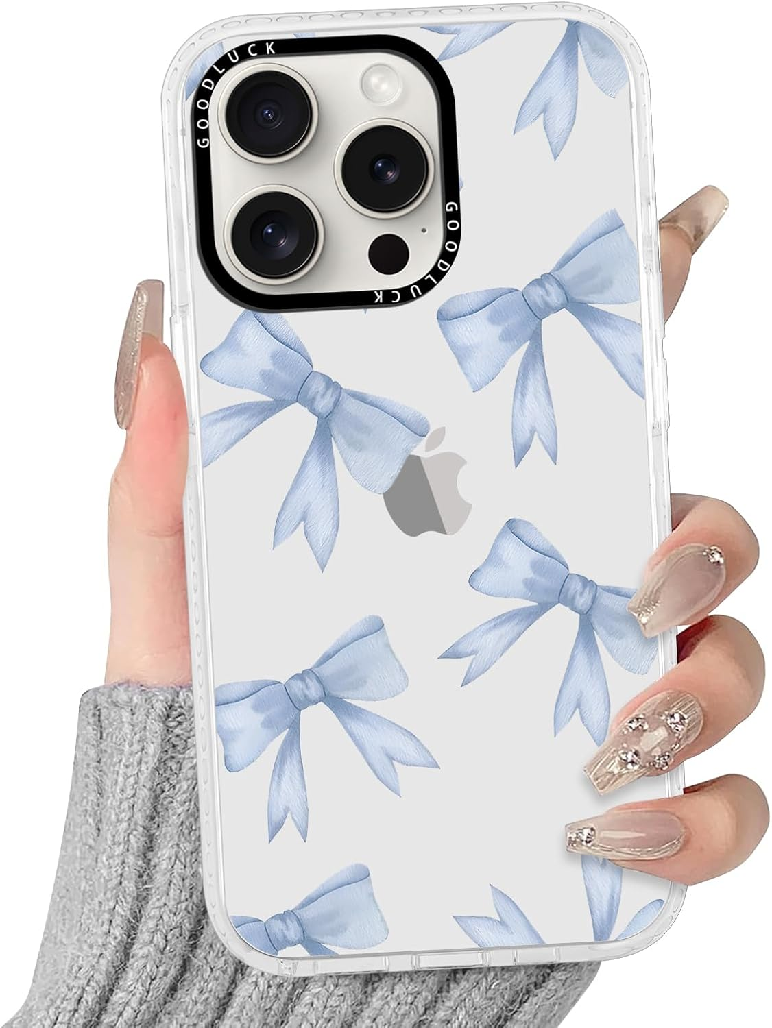Yirlbey Transparent Mobile Phone Case for Iphone 16 Pro Case, Aesthetic Colourful Bow Pattern Cute Design Girl Gift Protective Case, Silicone TPU Hard PC Back Case Cover for Iphone 16Pro 6.3 Inches image number 5