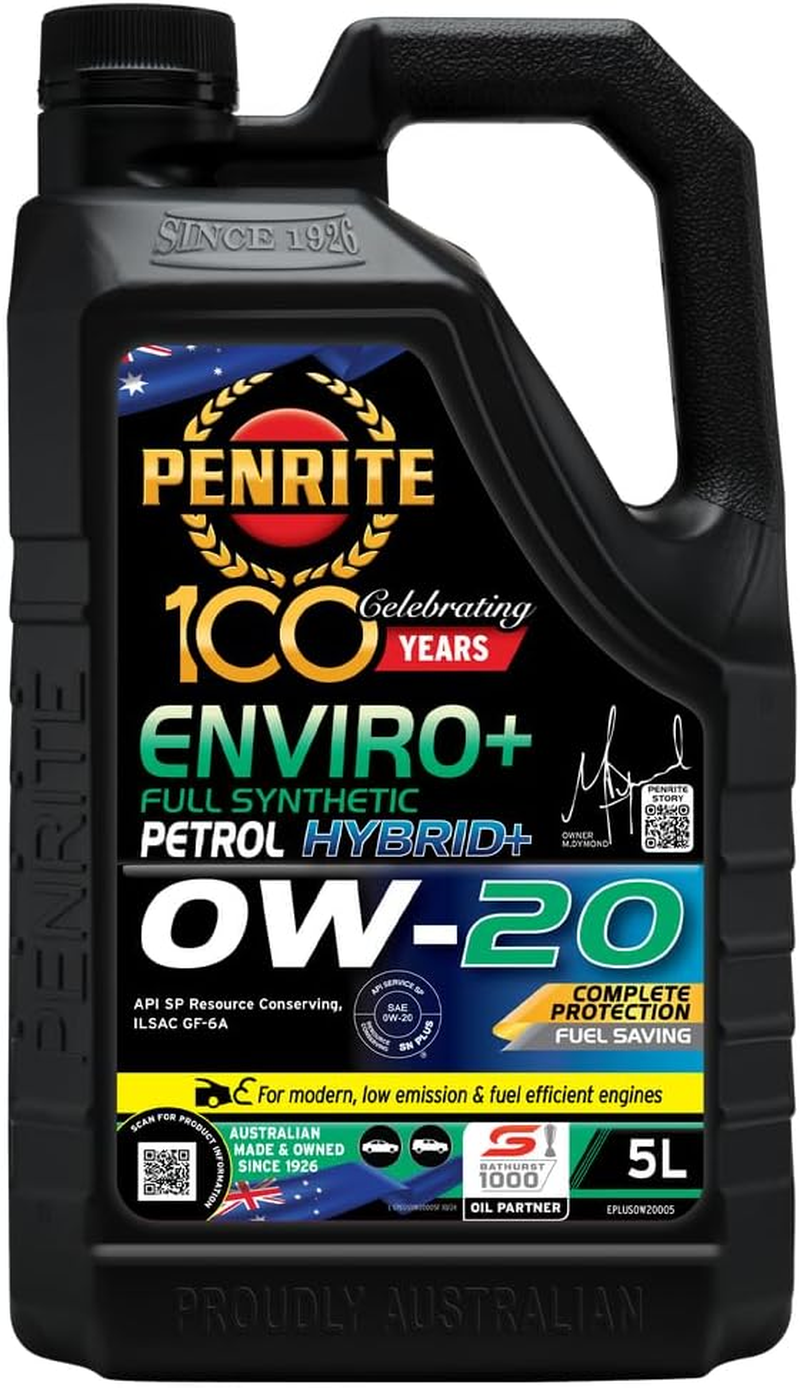 Penrite Enviro+ 0W-20 Full Synthetic Engine Oil - 5L (EPLUS0W20005)