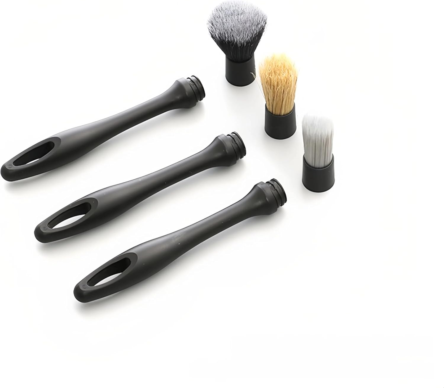 Car Detailing Brush Kit - 3-Piece Interior & Exterior Cleaning Brushes with Soft & Hog Bristles, Dashboard, Vent & Engine Detail Brush Set for Auto, Motorcycle, and Household Use image number 4