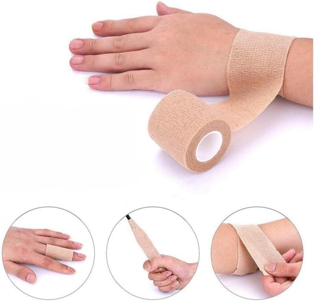 Self Adhesive Wrap Bandage, 8Pcs Self Adhesive Bandage Wrap Cohesive and Breathable Athletic Tape,Elastic Self Adhesive Tape,Self Adherent Cohesive Wrap Bandage,Self Adherent Cohesive Wrap Bandages