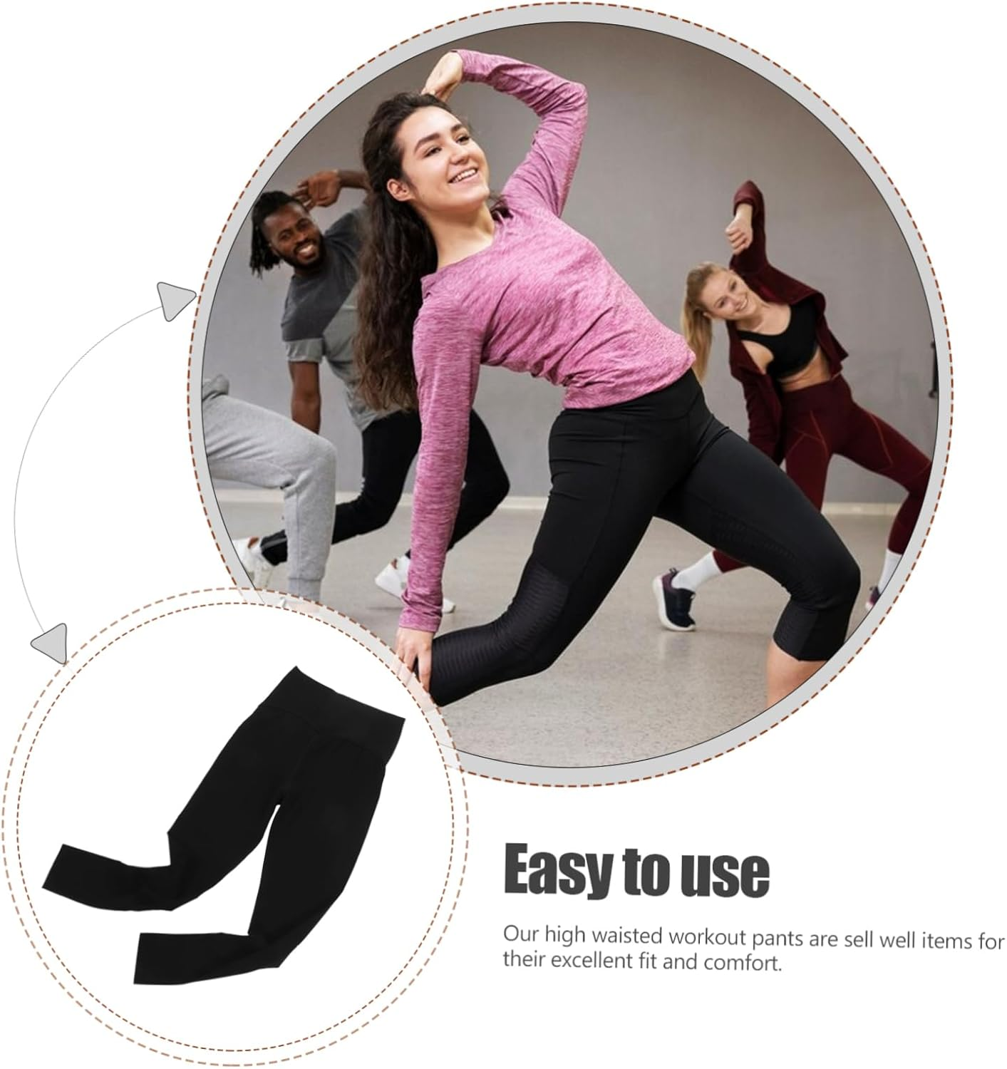 BESPORTBLE Maternity Leggings over the Belly Comfortable Pregnancy Pants for Activewear Fit for Daily Activities Yoga Workouts XL image number 4