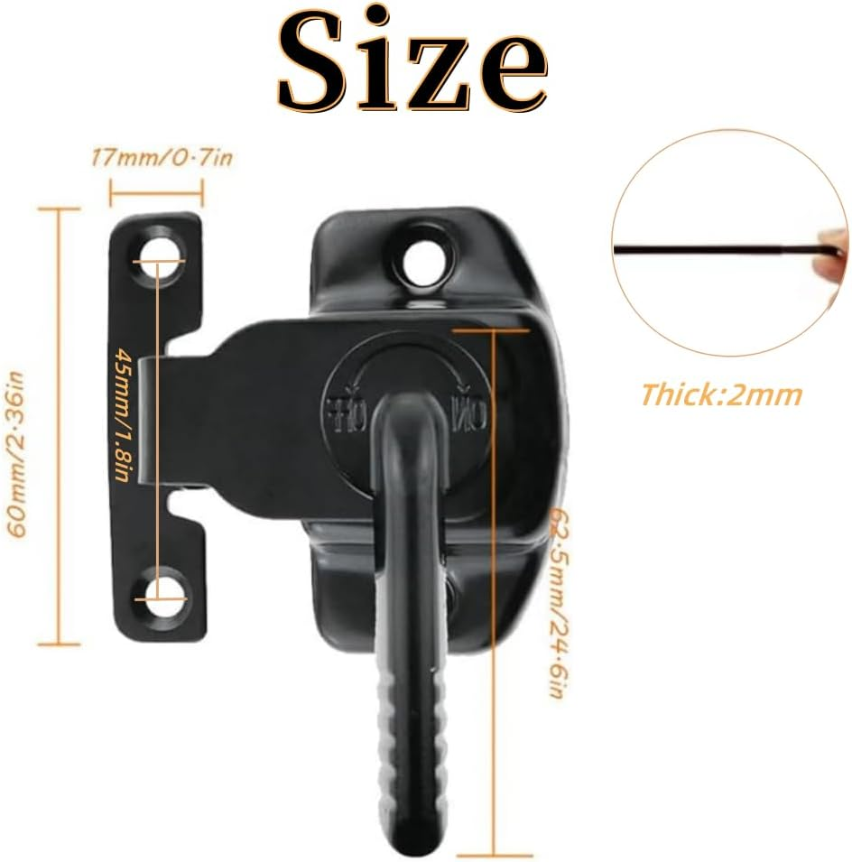 2PCS 1077 Smoker Door Latch Kit, for Pit Boss Pro Series II 4-Series Vertical Wood Pellet Smoker, Replacement Parts for Most Cuisinart Masterbuilt Smoker Door Latch with 8Pcs Screws image number 6