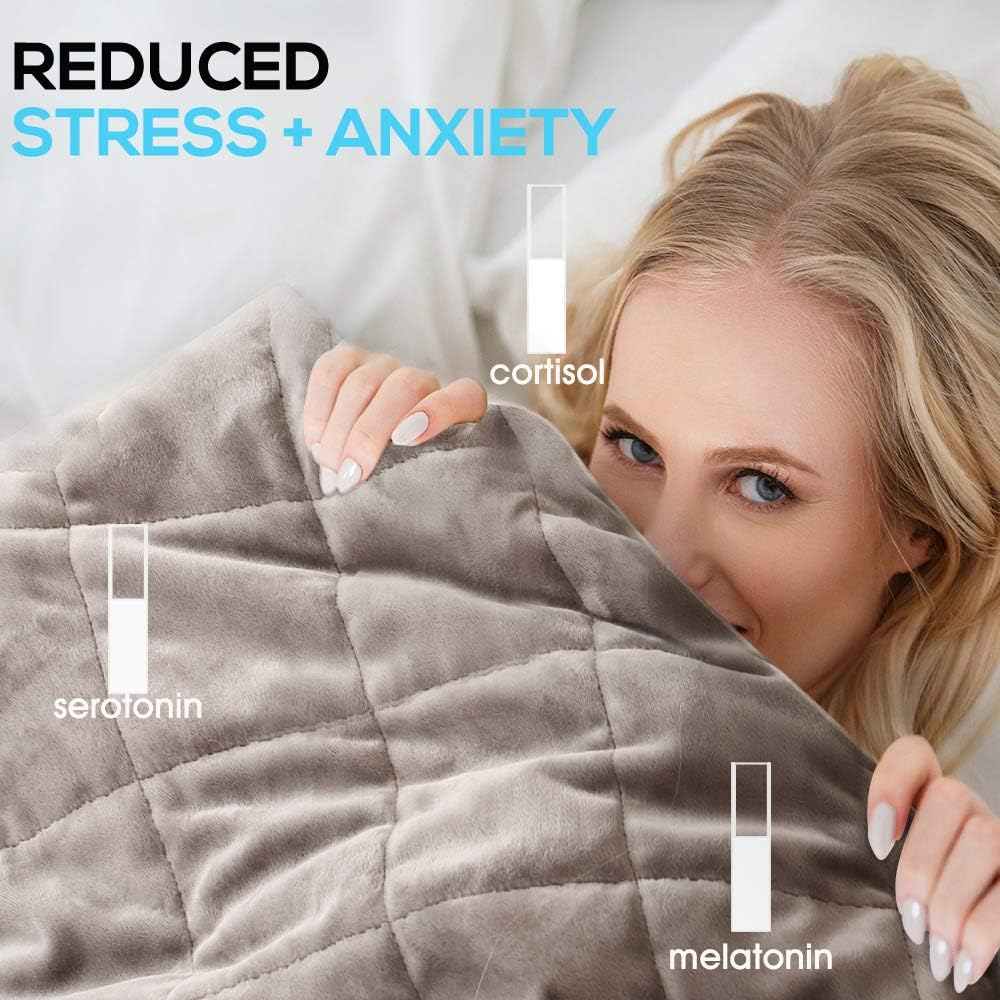 Dreamz 9KG Adults Size anti Anxiety Weighted Blanket Gravity Blankets Mink image number 6