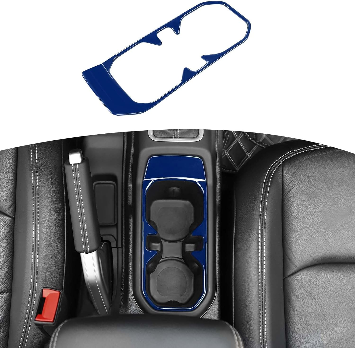 RT-TCZ for Wrangler JL Front Cup Holder Trim Silver for Jeep Wrangler JL JLU Gladiator JT 2018-2024 Silver Interior Accessories