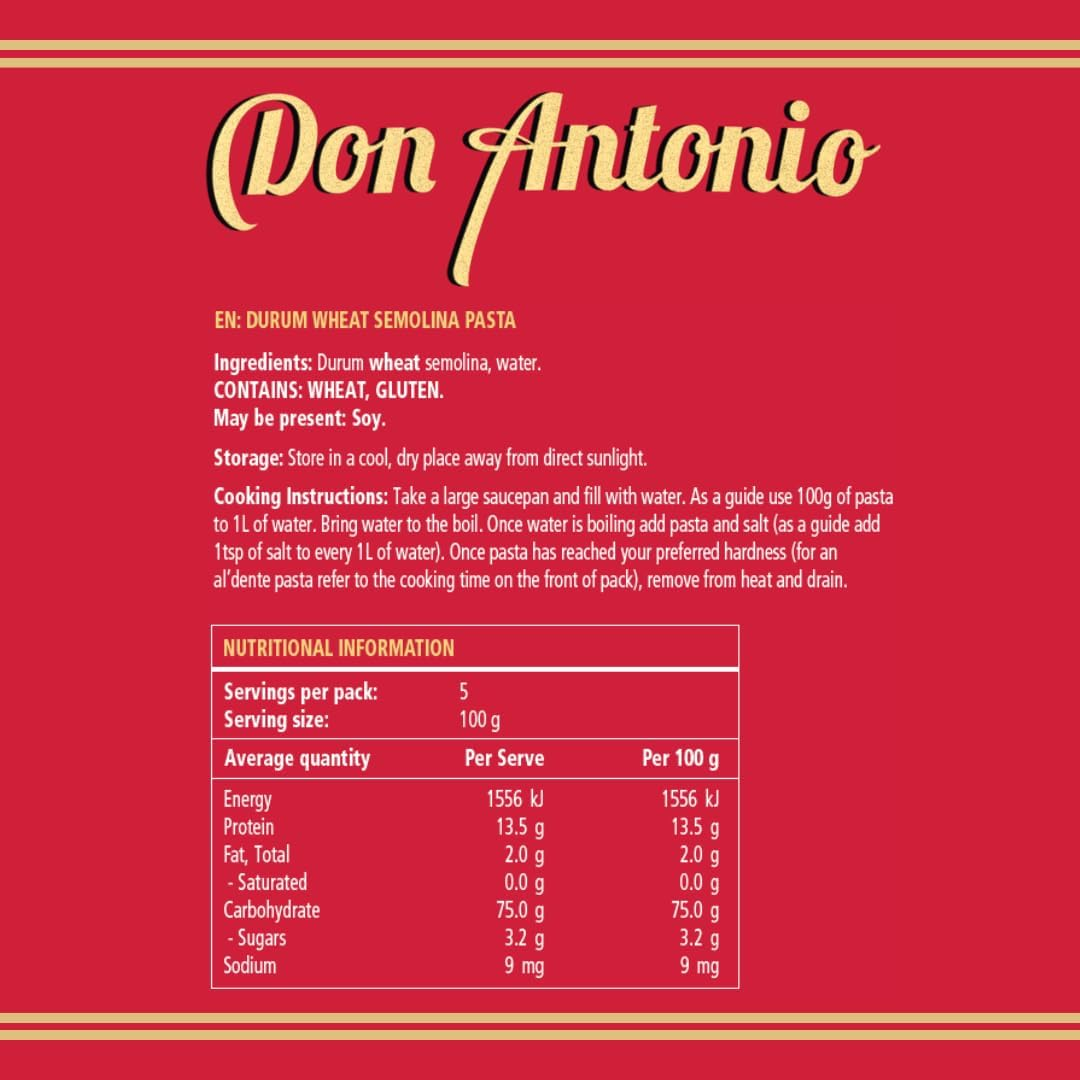 Don Antonio Rigatoni Pasta 500 G image number 5