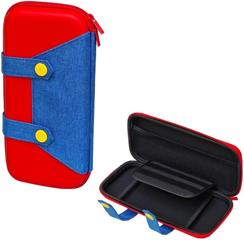 Carrying Case for Nintendo Switch 2 2025, Protective Case with 10 Game Cartridge Holders, Travel Carrying Storage Pouch - Red Blue image number 3