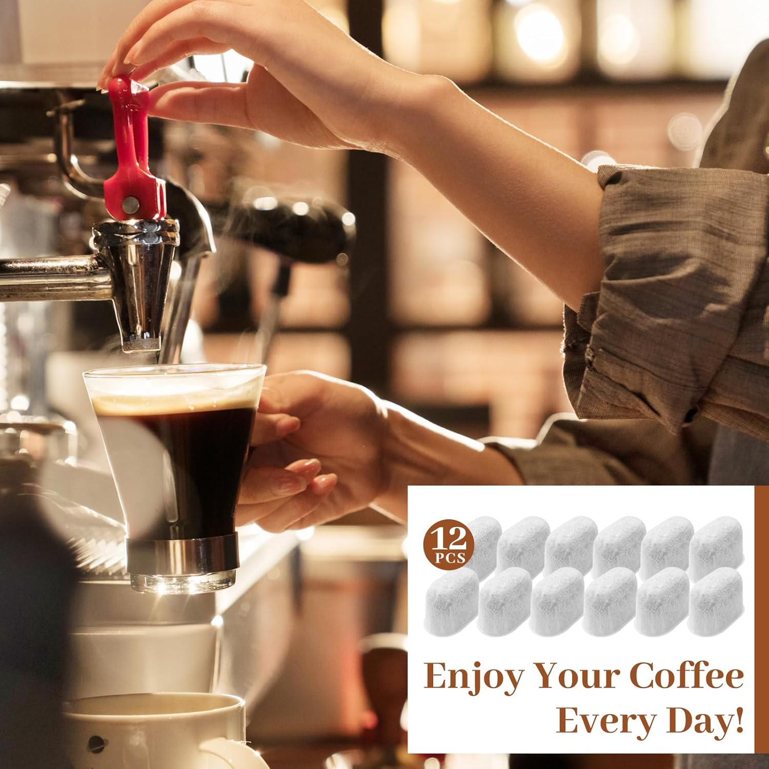 Water Filters Compatible with Breville - 12PCS Water Filter Ion-Exchange Resin Replacement for Coffee Machine for BWF100 BES810 BES840 BES860 BES870 BES878 BES900 BES920 BEP920 image number 5