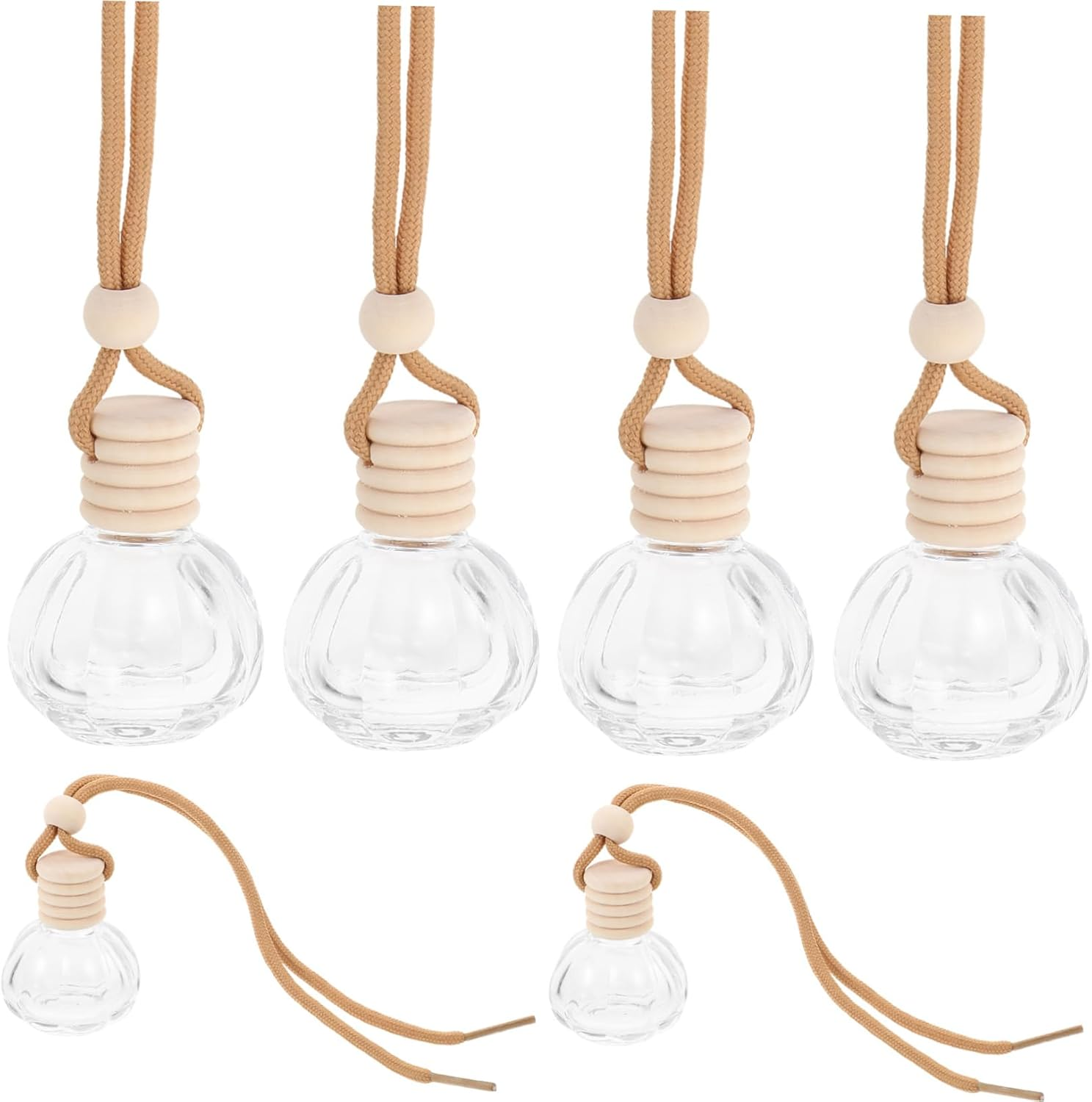 6Pcs Car Aromatherapy Essential Oil Storage Bottles Perfume Diffuser for Car Stylish Hanging Air Freshener Unique Design Relieve Driving Fatigue and Create Fresh Atmosphere image number 6