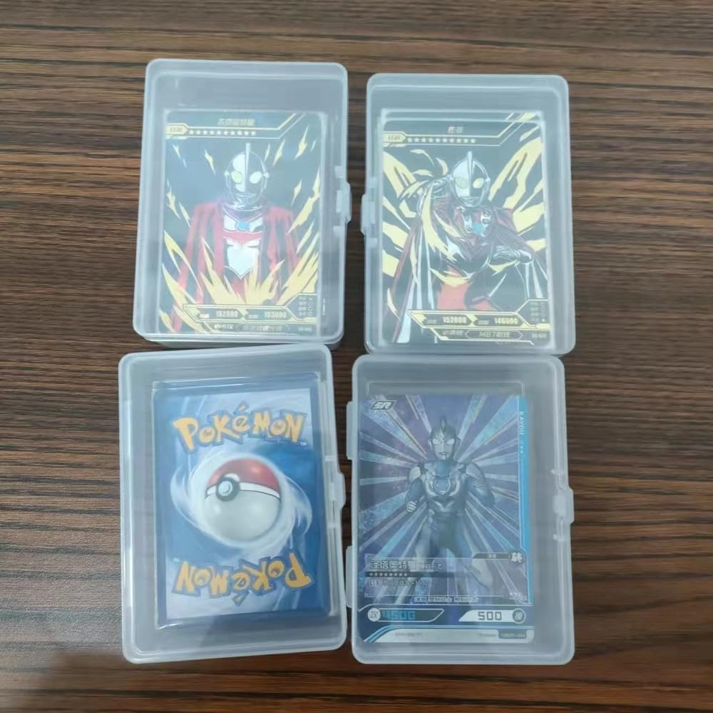 2PCS Clear Plastic Deck Card Storage Box, Collectible Trading Cases, Holder, Containers for Game Cards, Puzzle, Chess Pieces and Other Accessories image number 3