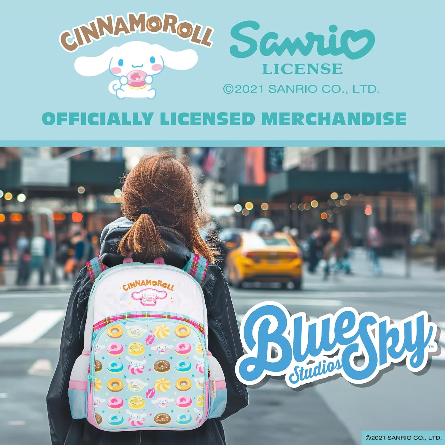 Blue Sky Studios Hello Kitty Backpack, Cute Rucksack for Kids and Teens, Kawaii Primary Secondary School Supplies image number 5