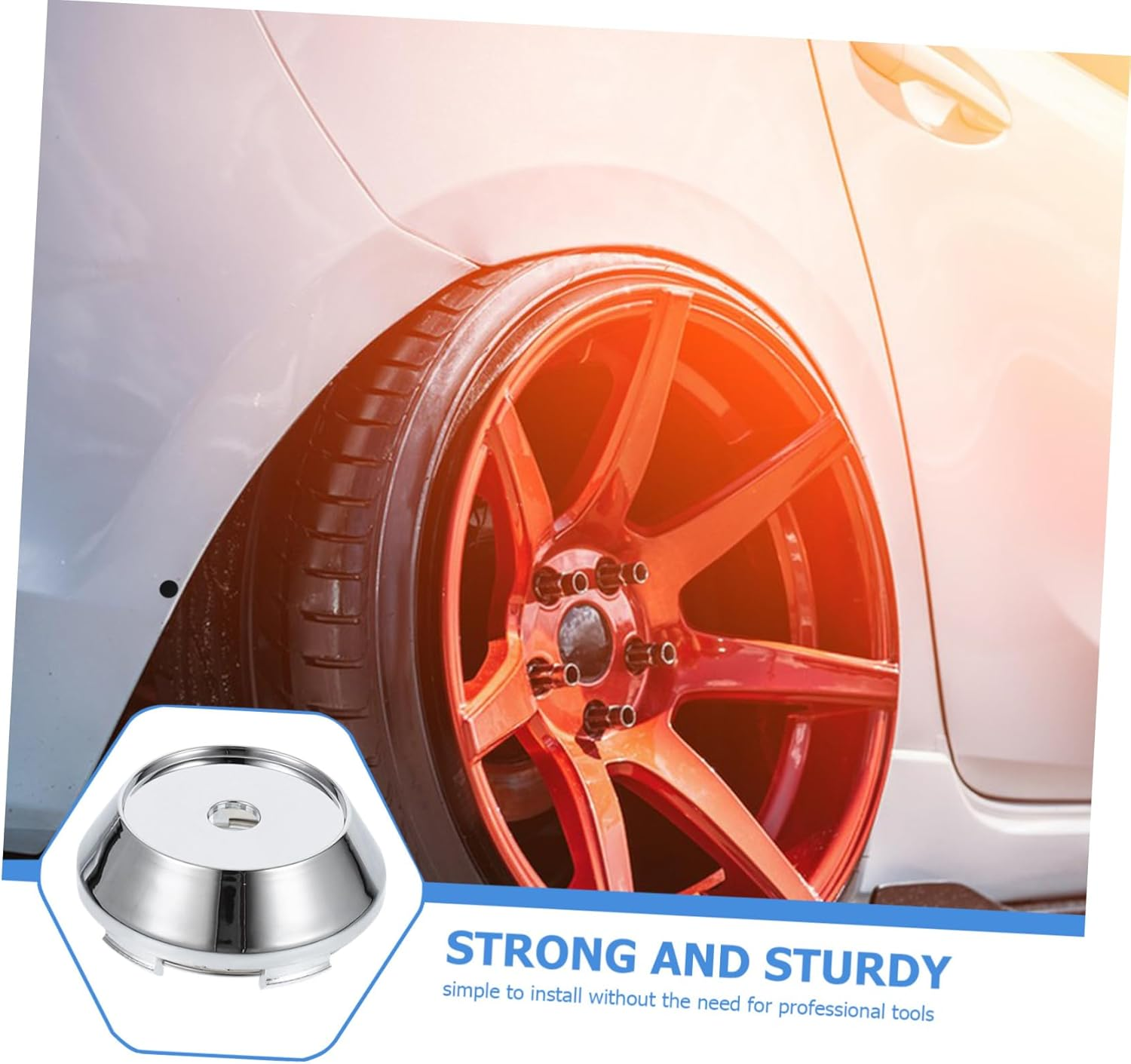 PLAFOPE 4Pcs Center Hub Cover Rim Hub Caps for Cars Durable Wheel Protector with Elegant Design and Precision Manufacturing Sturdy Automotive Accessories image number 4