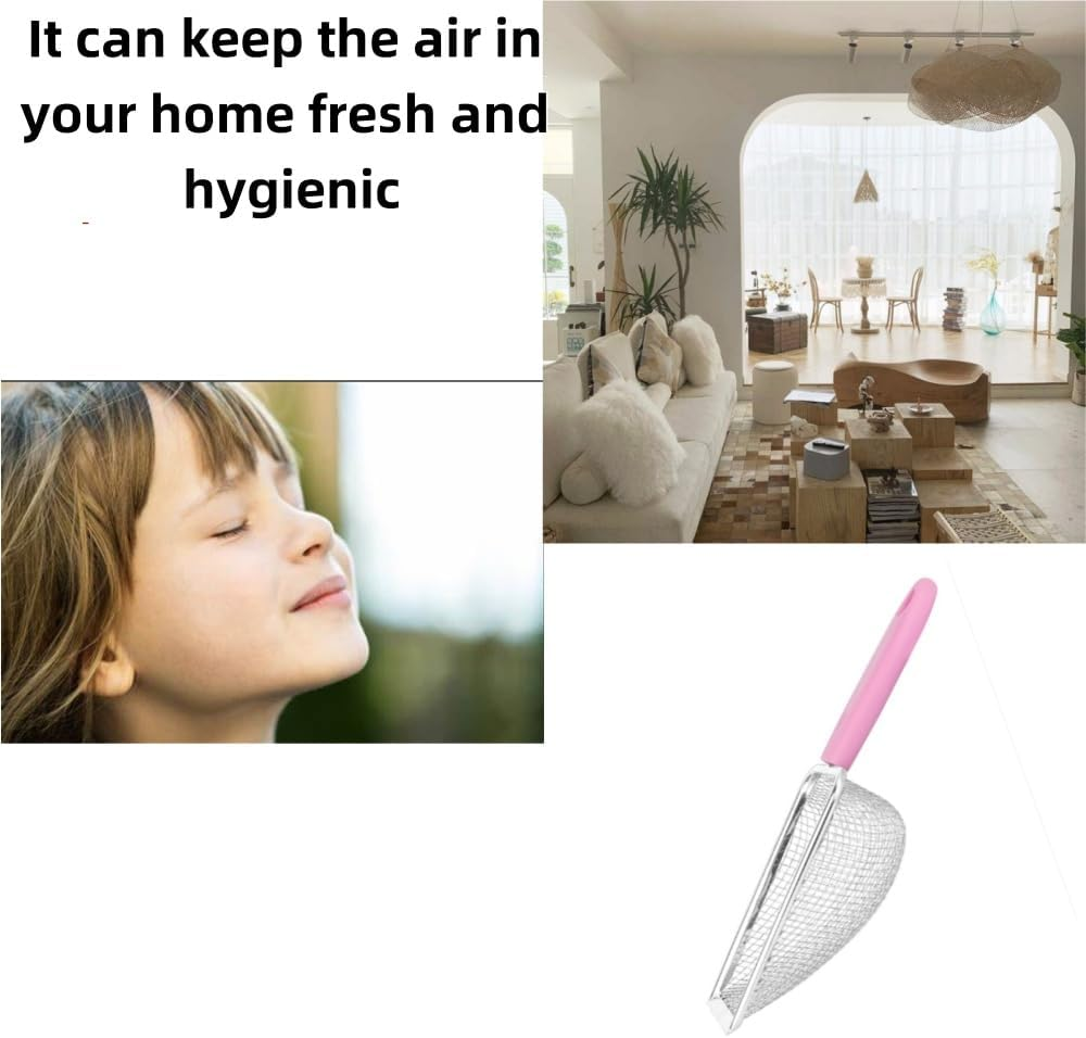 Jindizi Stainless Steel Reptile Sand Substrate Scoop, 1Pc, Pink, 26.5X9.8Cm/10.43X3.86Inch, Cat Litter Scoop, Reptile Sand Substrate image number 1