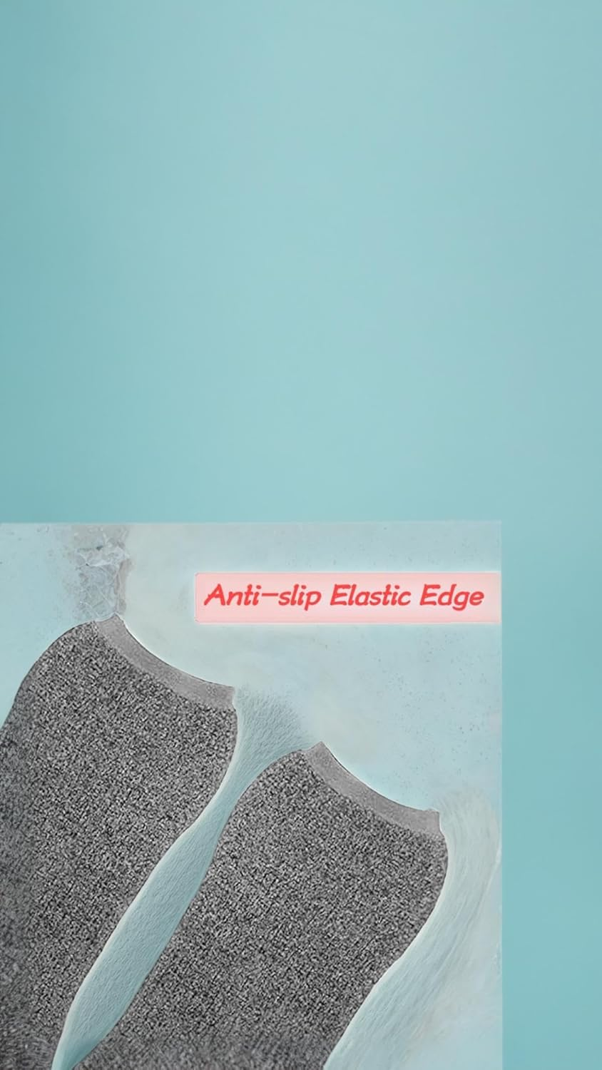 Honwor Cashmere Knee Warmer Sleeve for Arthritis Pain Relief & Warmth - Cozy, Stretchy, One-Size-Fits-All Night Support for Elders - Grey image number 6