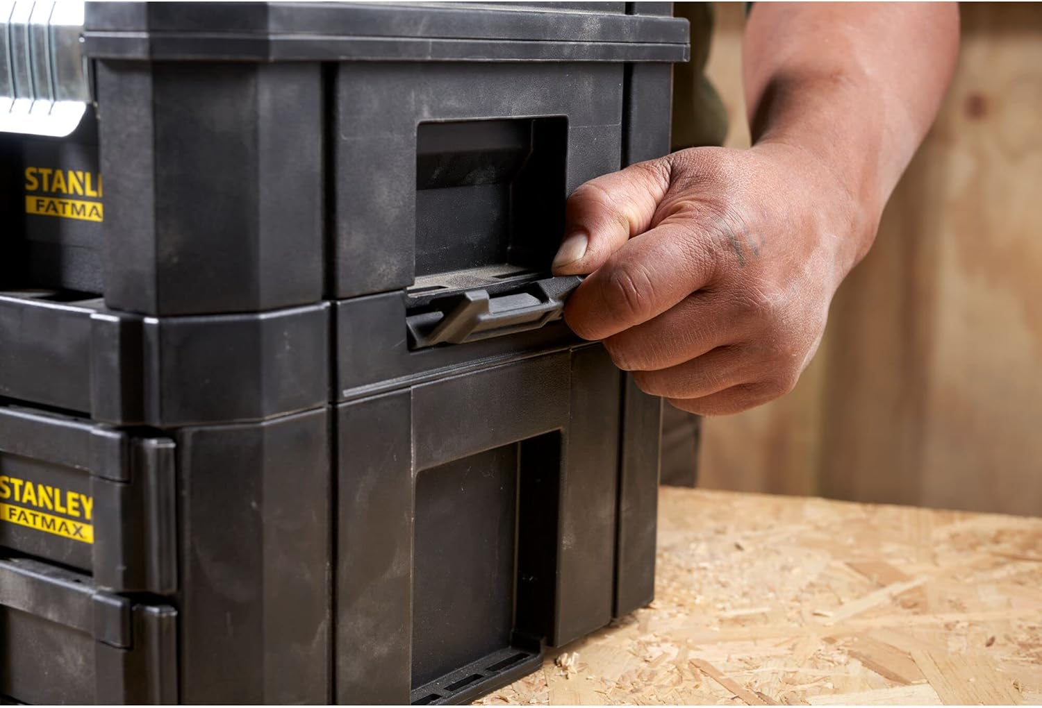 STANLEY FATMAX PRO-STAK IV Double Drawer, Polypropylene Body, 2 Modular Drawers, Stackable, Removable Dividers, Bi-Material Handle, Volume 8L, FMST1-71969 image number 1