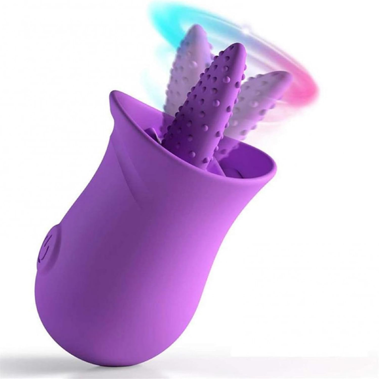 Licking Vibrator - Crazy Tongue Vibrator with 10 Tongue Licking Modes G-Spot Vibrator Clit Nipples Penis Anal Stimulator Licking Device for Male and Female Adult Sex Toy (Purple)