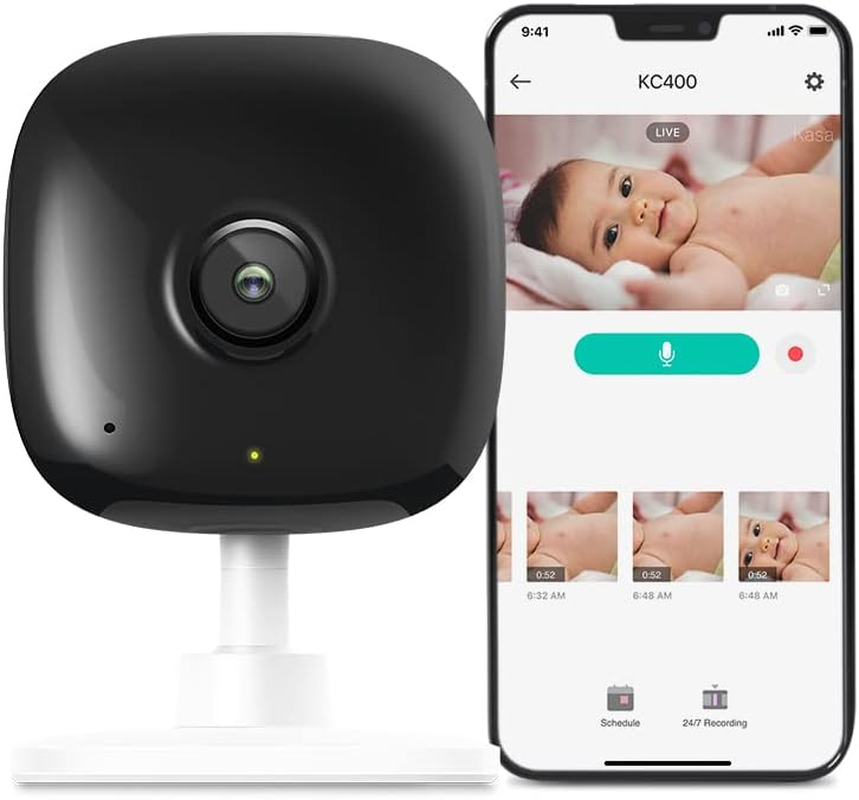 Kasa Smart 2K Security Camera for Baby Monitor, 4MP HD Indoor Camera for Home Security with Motion Detection, Two-Way Audio, Night Vision, Cloud&Sd Card Storage, Works with Alexa&Google Home (KC400)