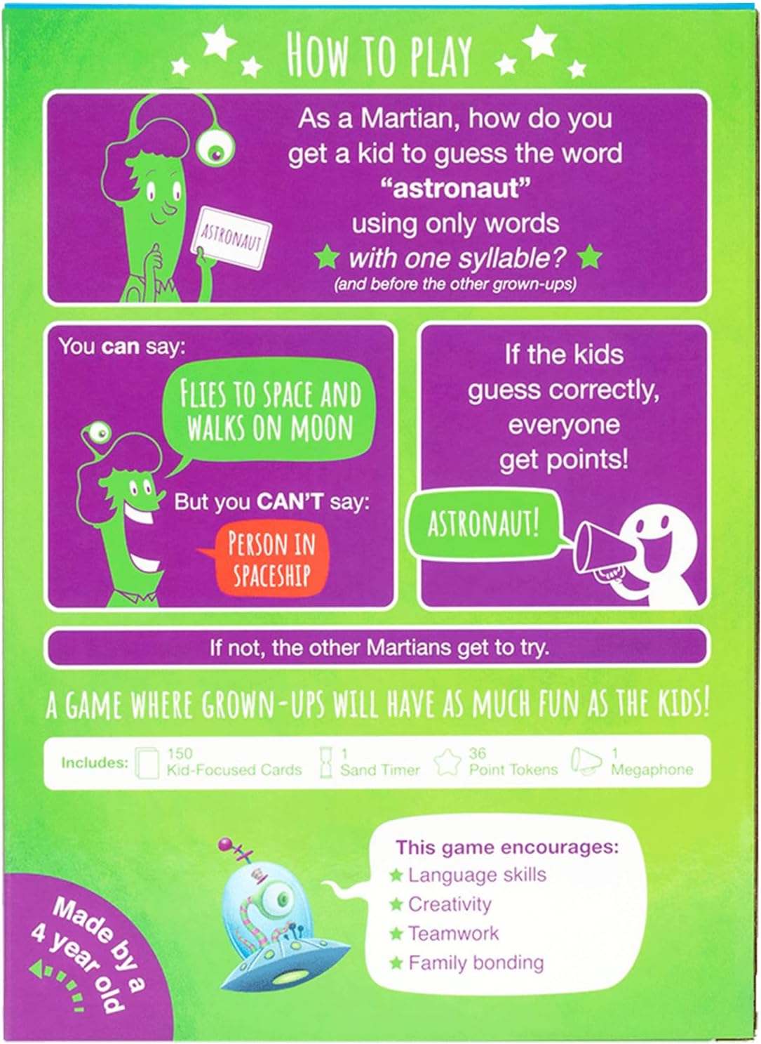 Exploding Kittens My Parents Might Be Martians - Family Card Game with Timer and Megaphone Included - Illustrated Board Game for Kids - Designed for Kids and Family in Mind image number 3