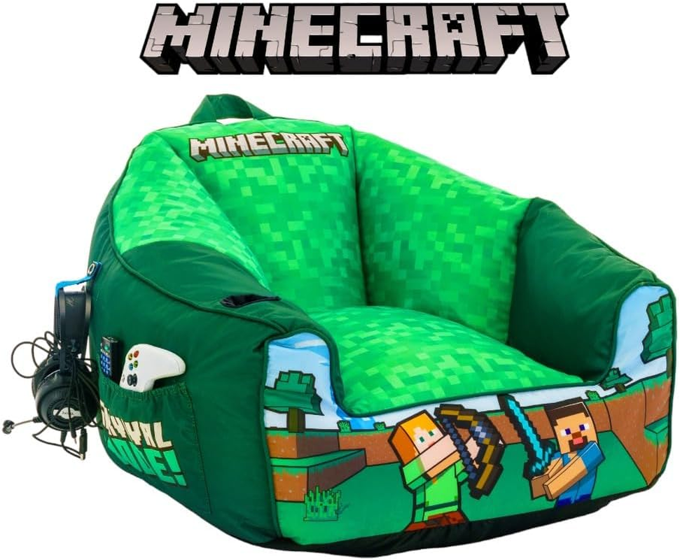 Minecraft Bean Bag Puff Chair - Green image number 2