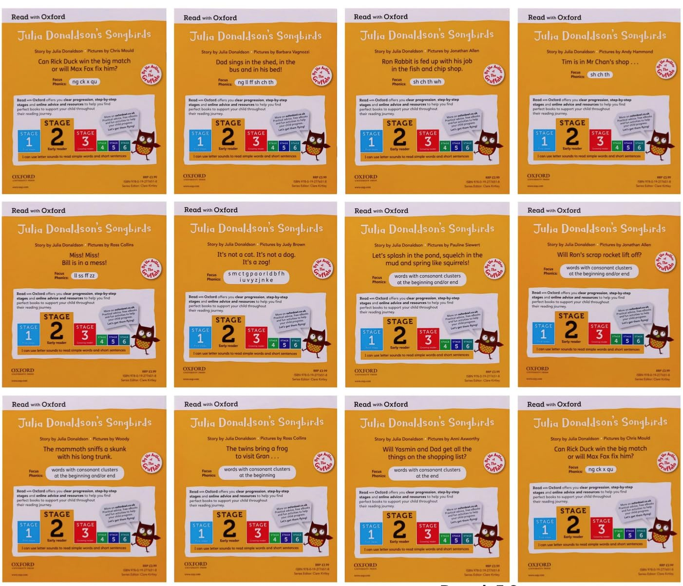 Exclusive Read with Oxford Songbirds 36 X Paperback Wallet