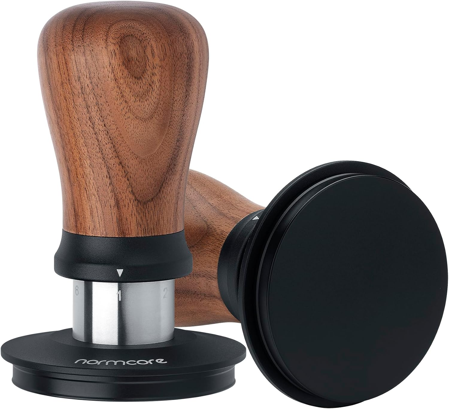 Normcore 58.5Mm Coffee Tamper V5, Spring Loaded Espresso Tamper with 6 Adjustable Pressure Settings, Tri-Spring Technology, Titanium Coated Flat Base, Aluminum Handle and Silicone Stand image number 4