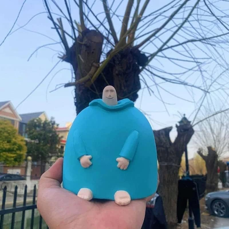 Junwait Funny Smiling Middle Finger Statue Ornaments, Novelty Resin Finger Man Sculpture Decorations, Quirky Middle Finger Hand Statue for Table Shelf Office Desktop Decoration image number 4