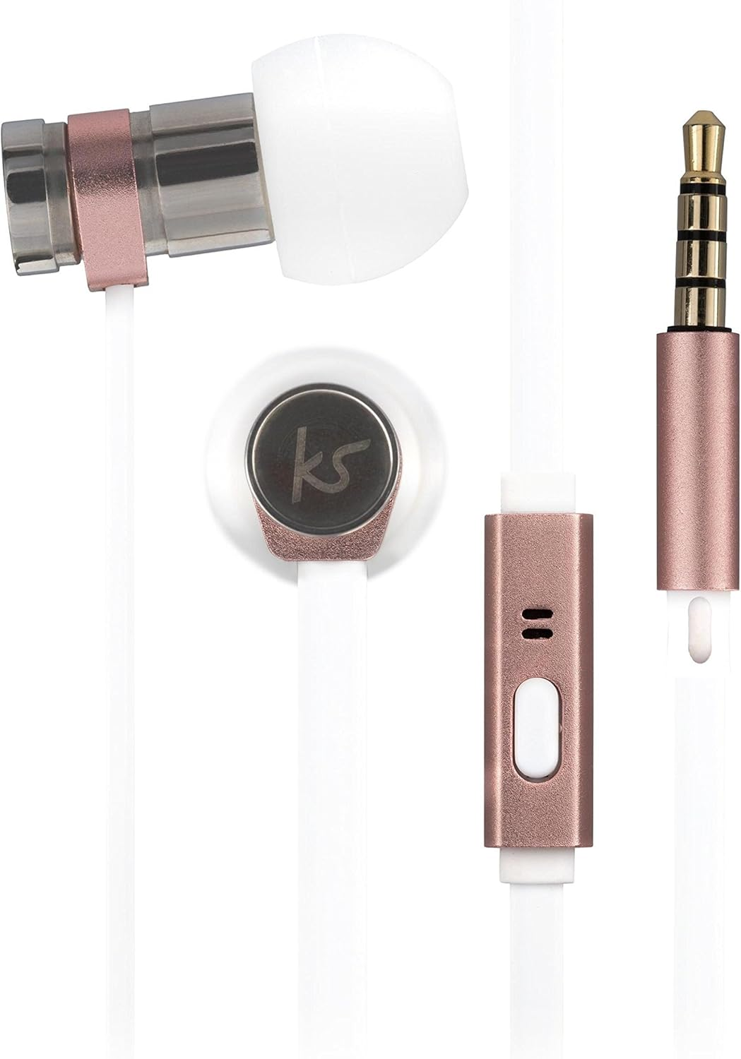 Kitsound Nova In-Ear Headphone with Microphone for Smartphones and Tablets - Rose Gold image number 1