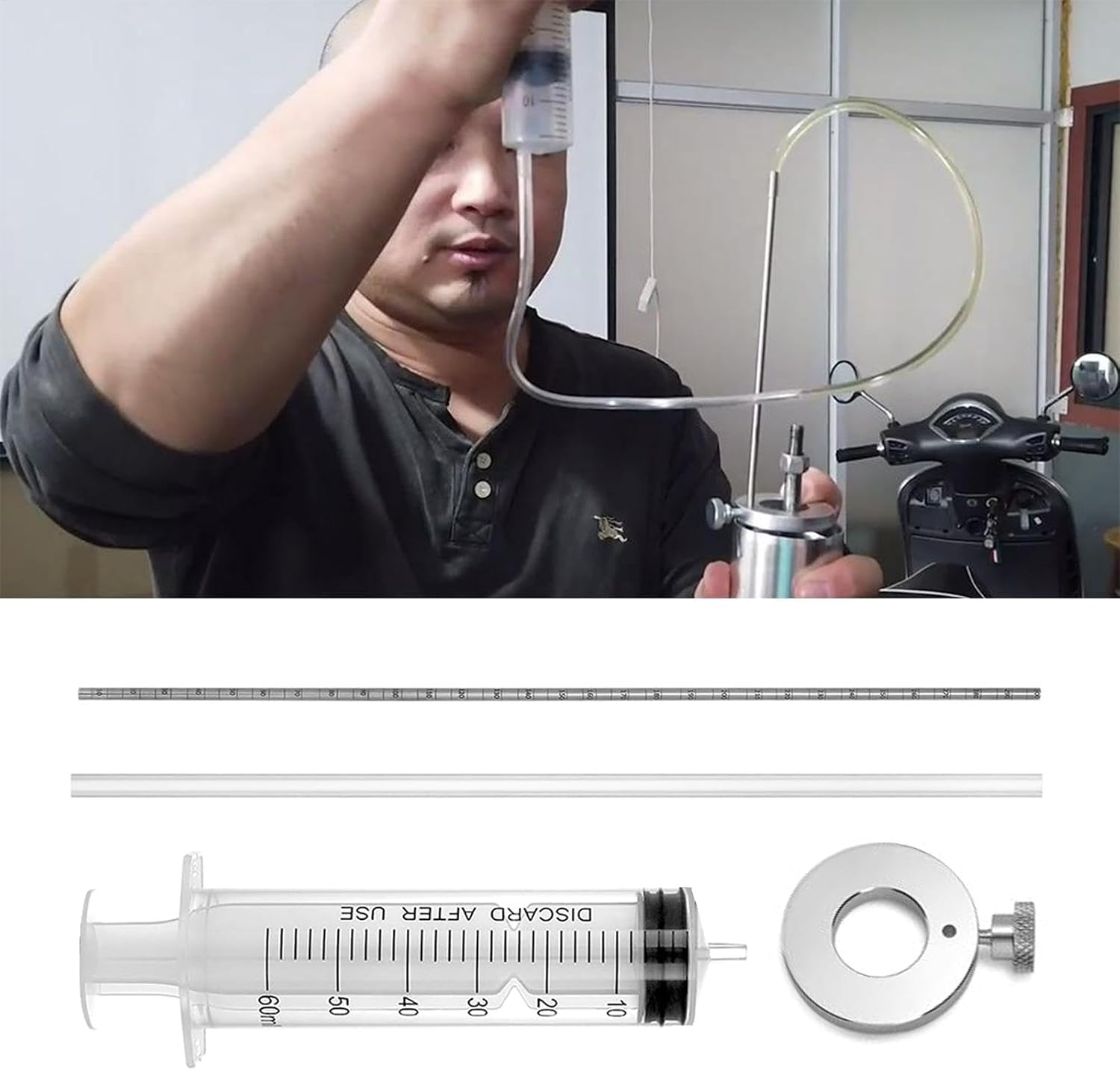 Fork Oil Levels Tool - Precise Motorcycle Fork Seal Driver Kit - Seals Tightly Powersports Supplies, Automotive Equipment for Young, Professionals, Beginners, Home Users image number 6