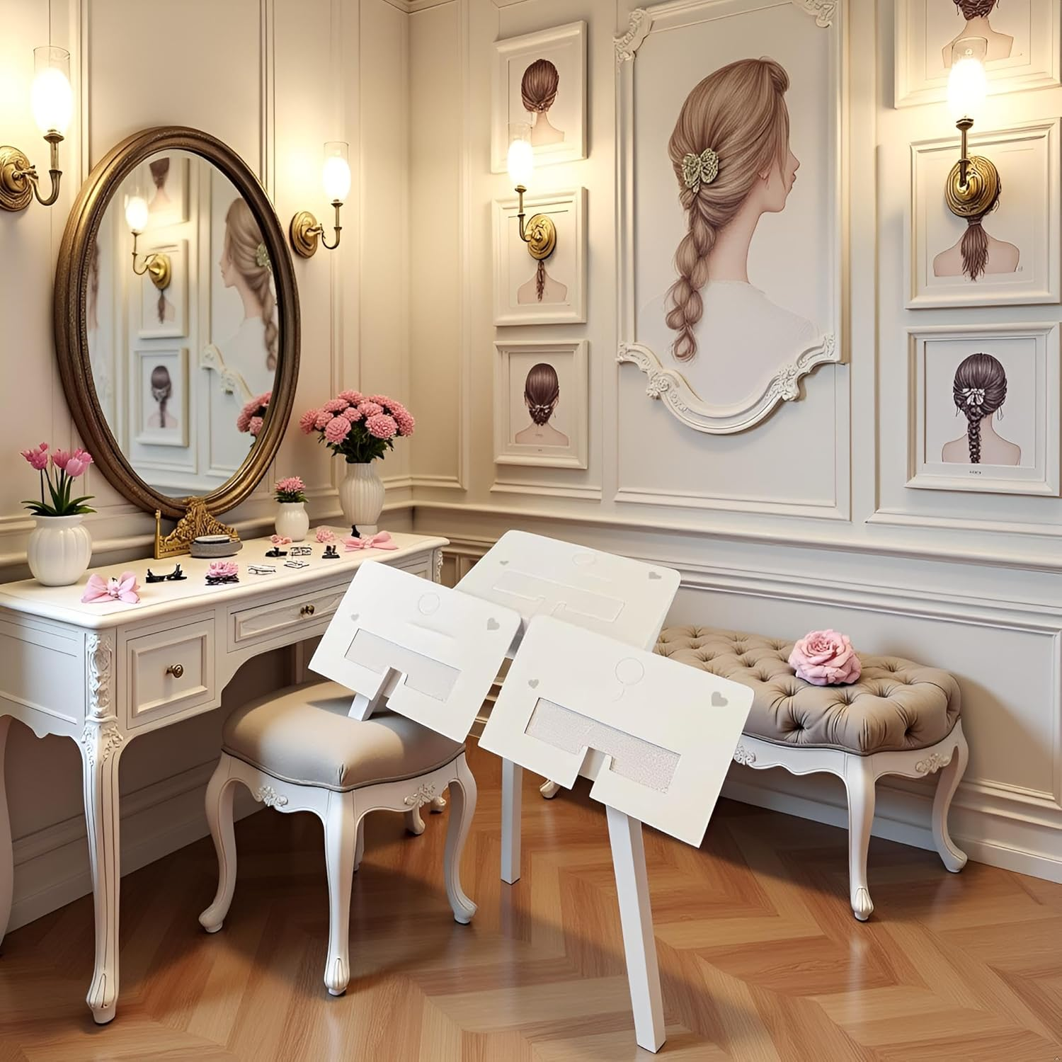 100 Pcs White Hair Accessories Holder - Display Cards for Bows,Hairpins,Clips,Barrettes in Packing Paper Cardboard,Clips and Barrettes,Hair Clips,Hair Accessories image number 6