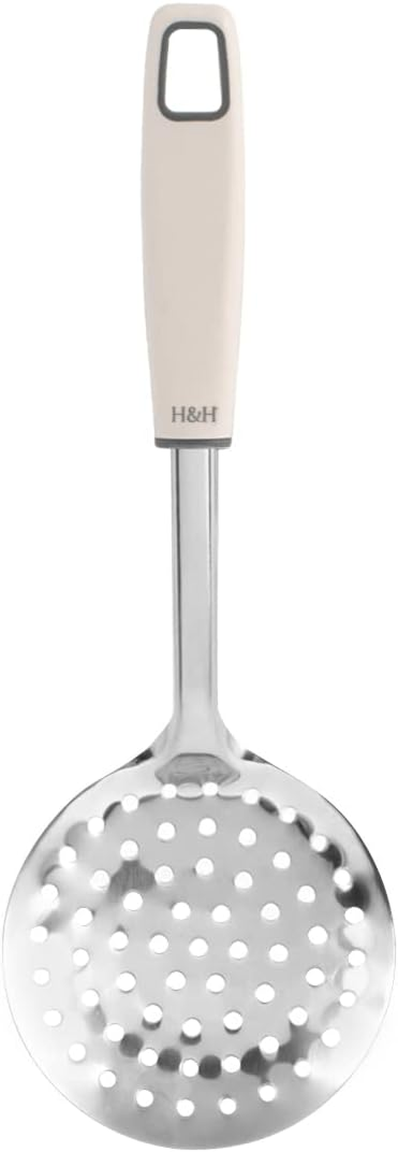 H&H 9783402 Bicolor Stainless Steel Skimmer 32 Cm, Grey