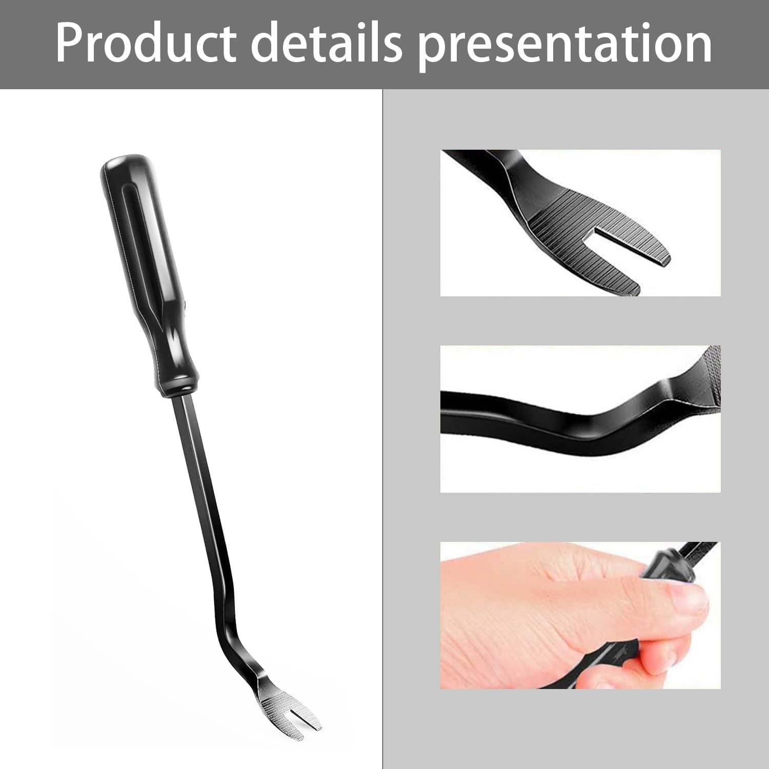 Kaoruo 5 Pack Car Trim Removal Tool Kit Tools,Car Panel Door Window Tools Kit,Fastener Removal Interior Trim Tools, Push Pin Puller Body Repair Tools, Black image number 2