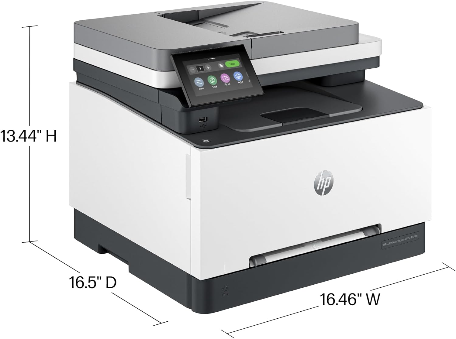 HP Color Laserjet Pro MFP 3301Fdw Wireless All-In-One Color Laser Printer, Office Printer, Scanner, Copier, Fax, ADF, Duplex, Best-For-Office (499Q5F) image number 5