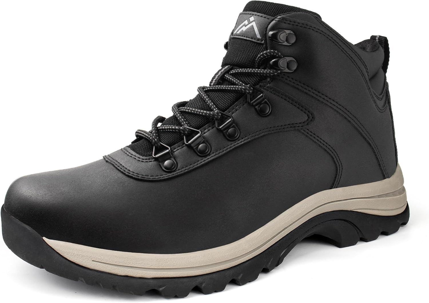 Cc-Los Men'S Waterproof Hiking Boots Mid-Top Boots Lightweight Non-Slip High-Tracton Grip Black Size 13 image number 6