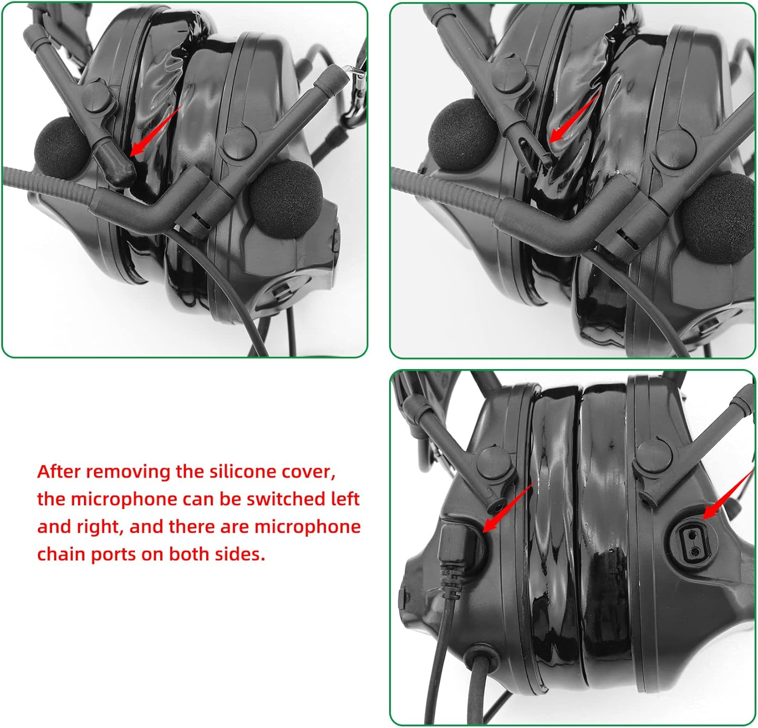 HEARFALCOM Comta III (Comta Ii Headset Upgrade Version) Tactical Airsoft Sports Noise-Cancelling Pickup Silicone Earmuffs Shooting Headset (BK)