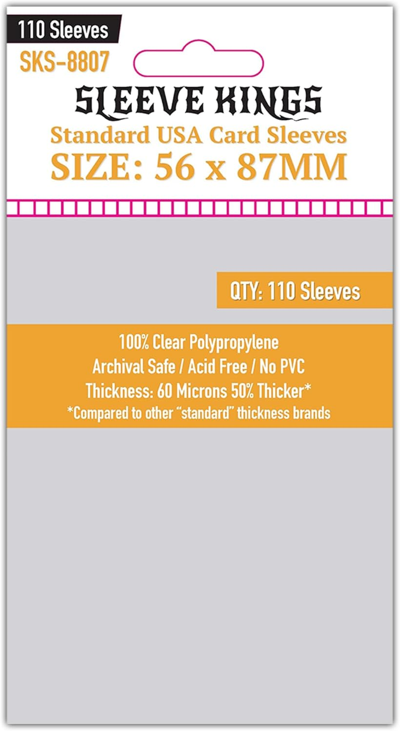 Sleeve Kings Board Game Sleeves Standard USA (56Mm X 87Mm) (110 Sleeves per Pack) Card Sleeves image number 1