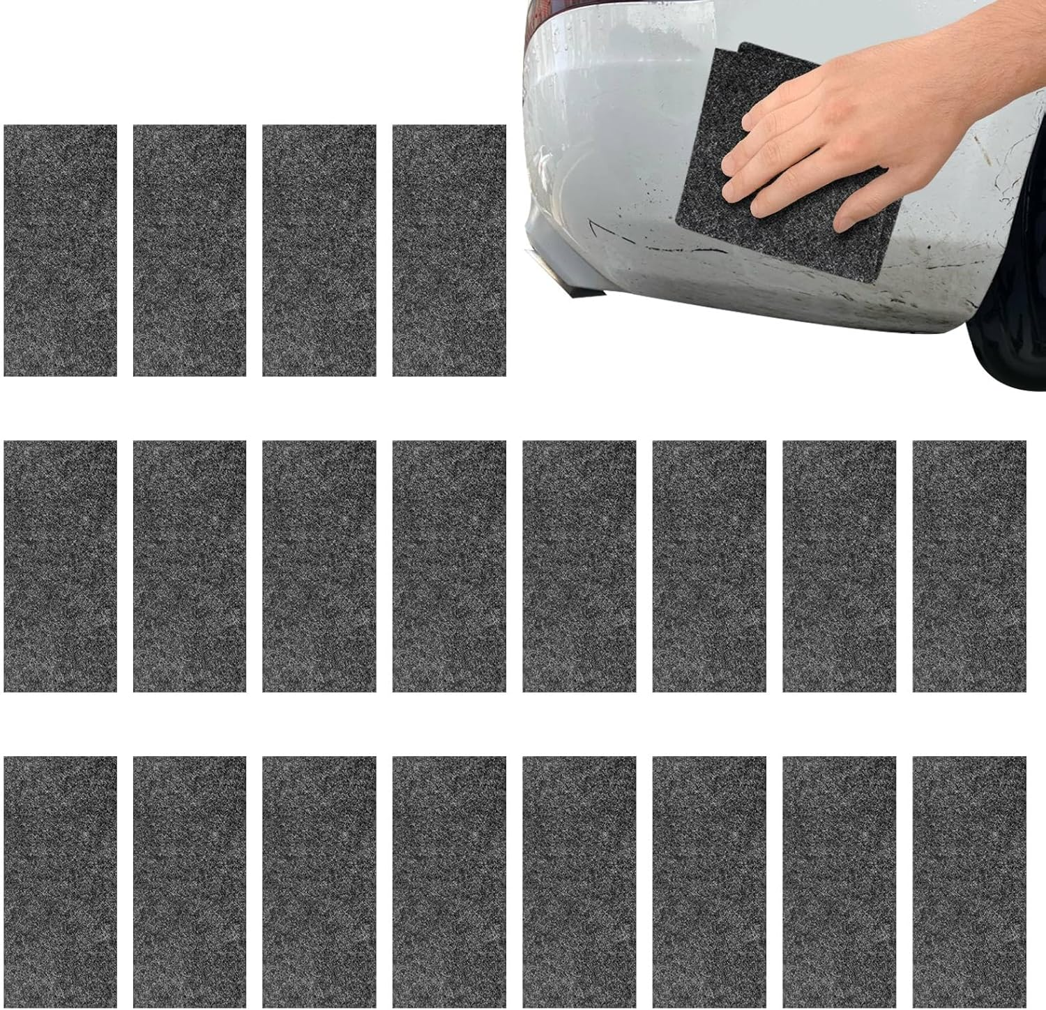 20 Packs Car Scratch Remover Cloth Kit, Nanoklean Car Paint Scratch Repair, Magic Nano Wipes for Vehicles Cleaning Polishing Water Spot Glass Swirls Residues (20) image number 2