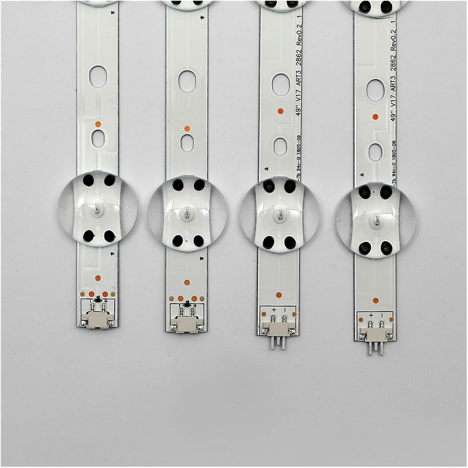TILEZE 4Pcs LED Backlight Strip 49'' TV 6916L-2862A 6916L-2863A V17 49 R1+L1 ART3 49UJ670V-ZD 49UJ651V LC490DGG(FK)(MD) Fit for LG image number 5