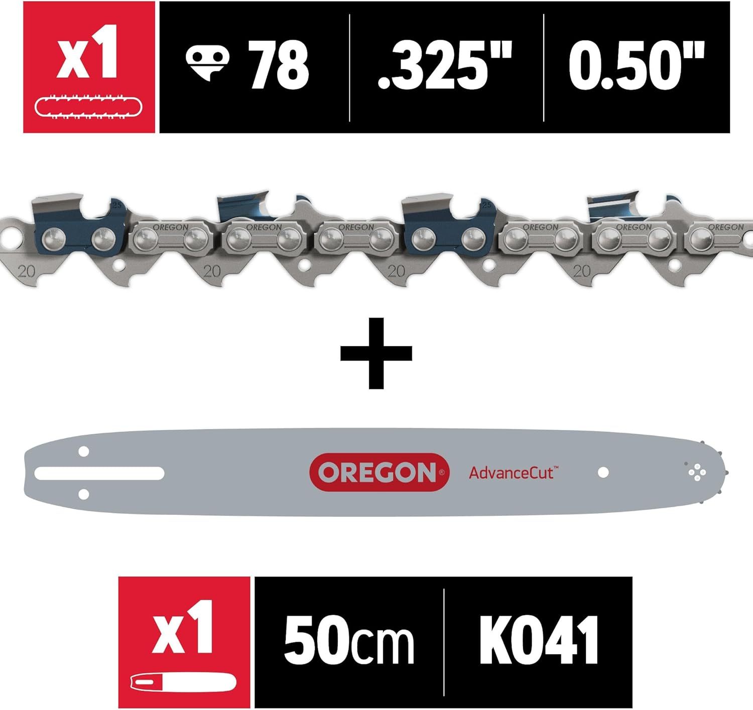 Oregon 20-Inch Craftsman, Echo, Mcculloch and Poulan 37977 Replacement Chainsaw Bar & Chain Combo for Crafts image number 4