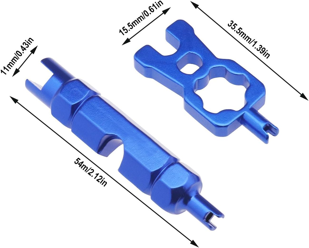 Emagtech 2PCS Valve Core Remover Tool for Schrader Presta Aluminium Alloy Valve Extender Tire Repair Tool Valve Wrench for Bike Car Bicycle Motorcyle Tyre image number 6