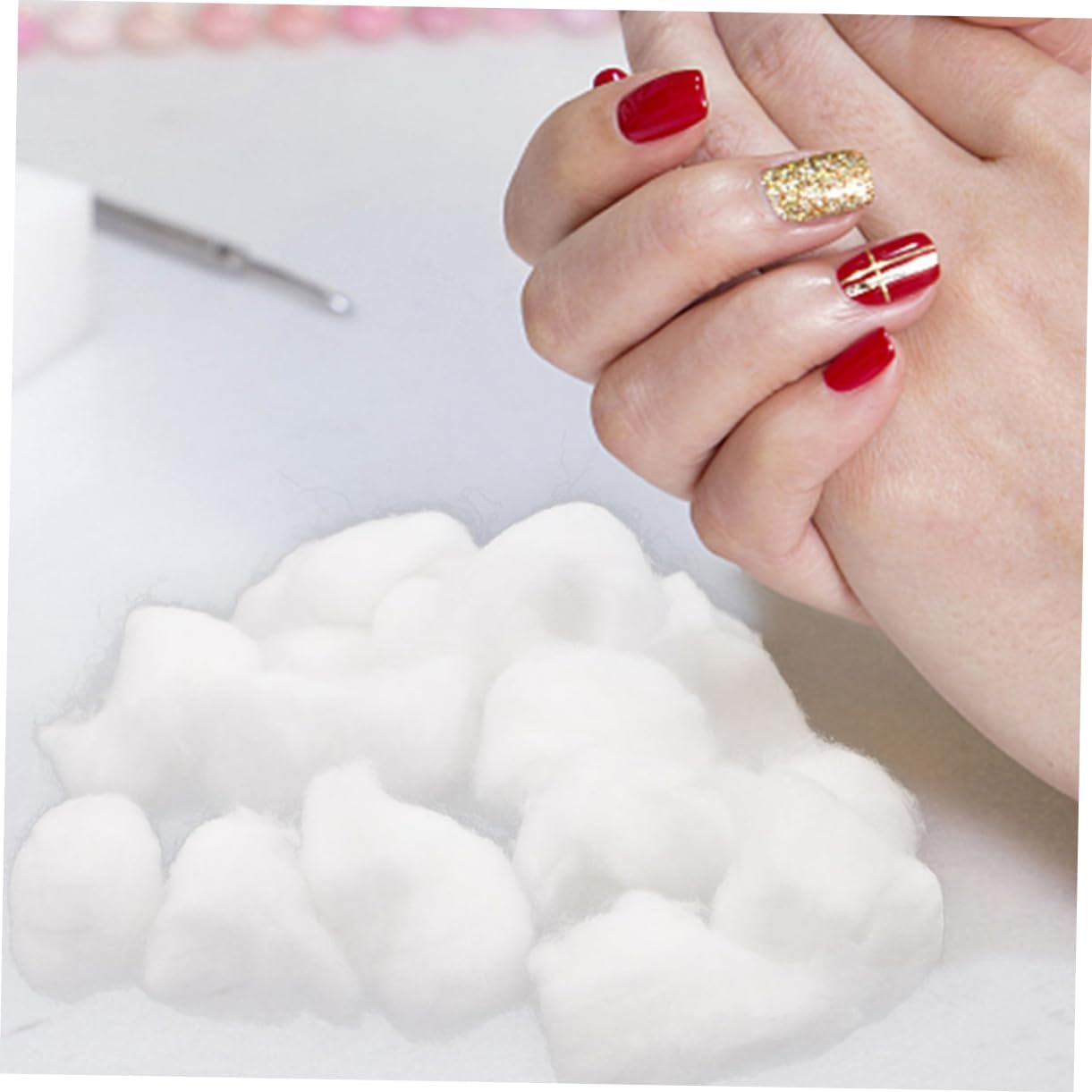 Nail Cotton Balls for Nail Polish Remover 3 Bags Absorbent Cotton Balls Suitable for Home and Salon Use