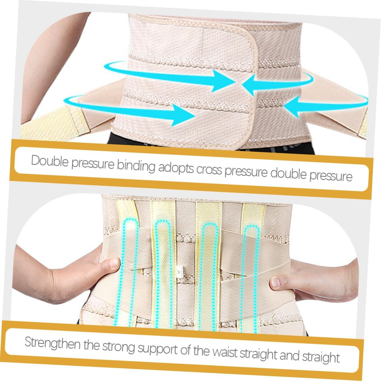 Postpartum Waist Trainer Band for Women Breathable Cotton Abdominal Girdle with Steel Support Waist Shaper for Postpartum Suitable for Yoga Running and Daily Wear image number 3