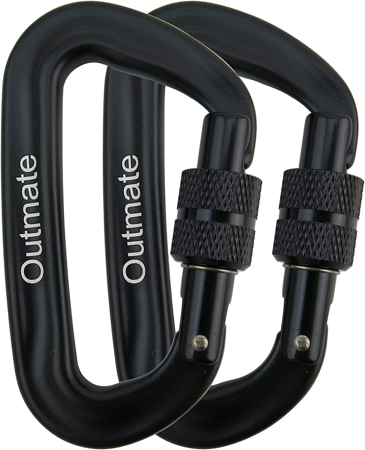 'Outmate 12Kn 3.2''X2'' Heavy-Duty Carabiner Clips - Durable, Lightweight Aluminum Alloy Carabiners for Hiking, Camping, Keychains, Dog Leashes, Hammocks & More'