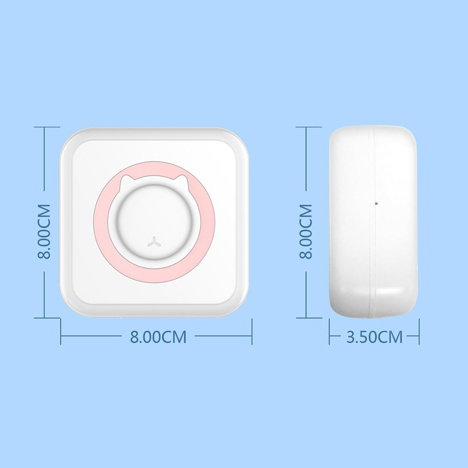 Domary All-In-One Photo Printer Multifunction Portable Printer Wireless Instant Mini Printer Support BT Connection for Smartphone with 11 Paper Rolls 57Mm Compatible with Ios Android - Pink image number 5