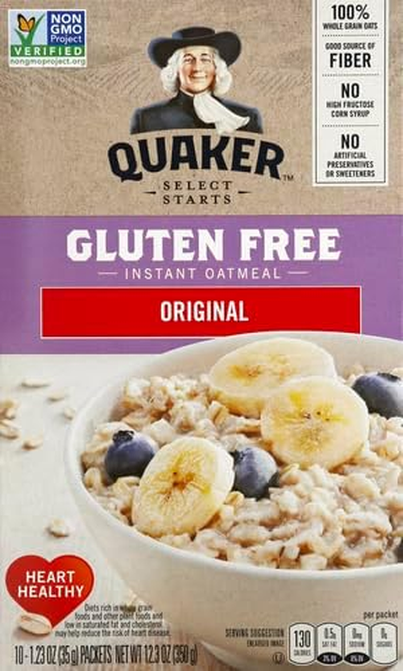 Quaker Instant Oatmeal, Gluten Free Original, Breakfast Cereal, 10 Packets image number 4