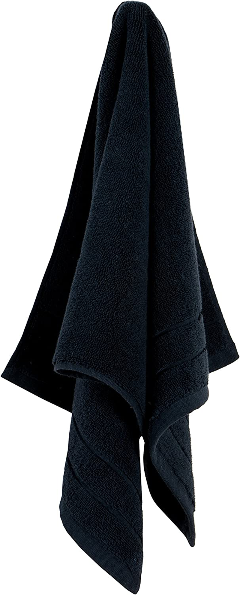 Salon Towels 100% Cotton Towels Bleach Proof for Gym, Beauty, Hair, Spa and Home Hair Care Towel (Black 10 Pack) image number 1