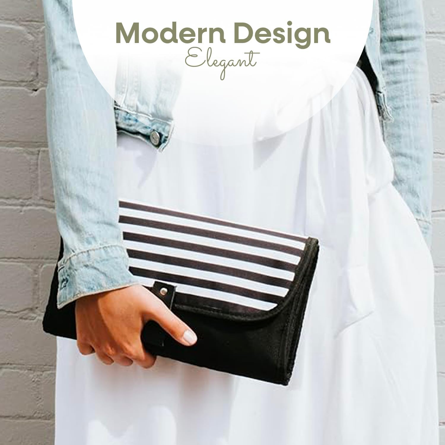 Portable Nappy Changing Mat - Change Pad for Newborn Girl & Boy &ndash; 90Cm X 32Cm (Unfolded) W/Pocket &ndash; Waterproof Travel Changing Kit and Clutch - Baby Gift by Zoe Sage image number 2